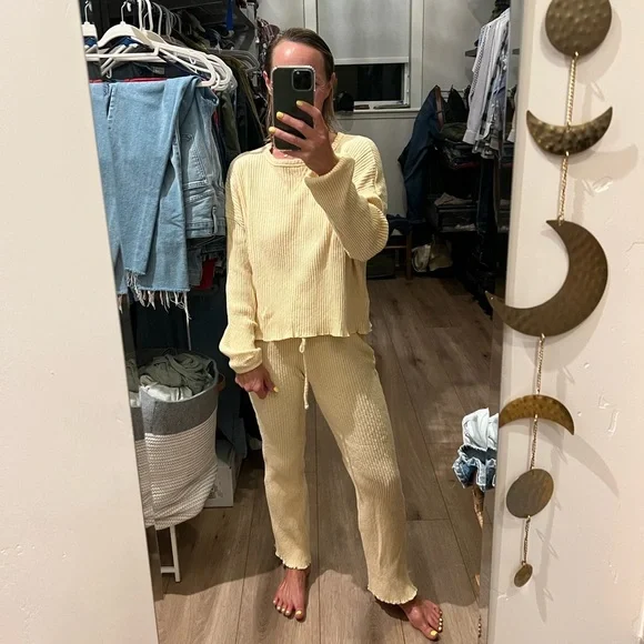 Billabong Cream Flare Pants - Picture 5 of 6